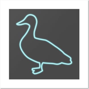 80's Gift 80s Retro Neon Sign Duck Posters and Art
